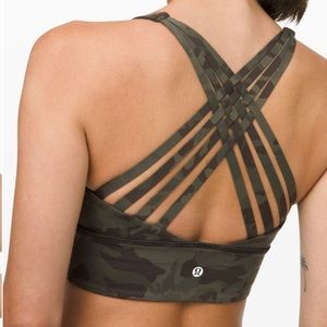 NWT LululemonxSoulCycle Free To Be Moved Bra Incognito Camo Size 8